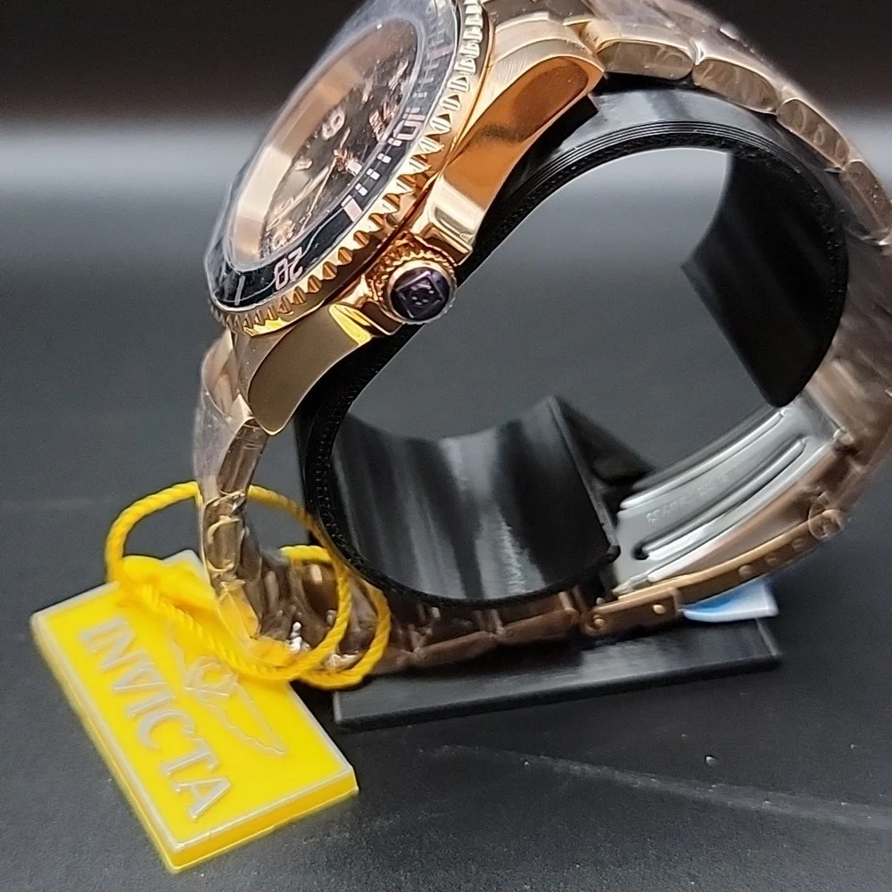 NEW 69721 Invicta Specialty Men's Quartz Bracelet Watch - 41mm Rose Gold Black